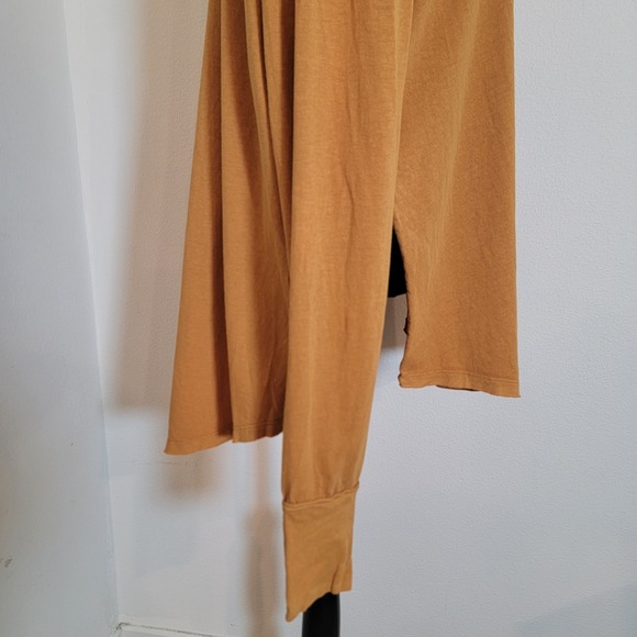 We the Free Large Long Sleeve Mustard Brown Cotton Mockneck Oversize OB1235140 - Picture 9 of 13